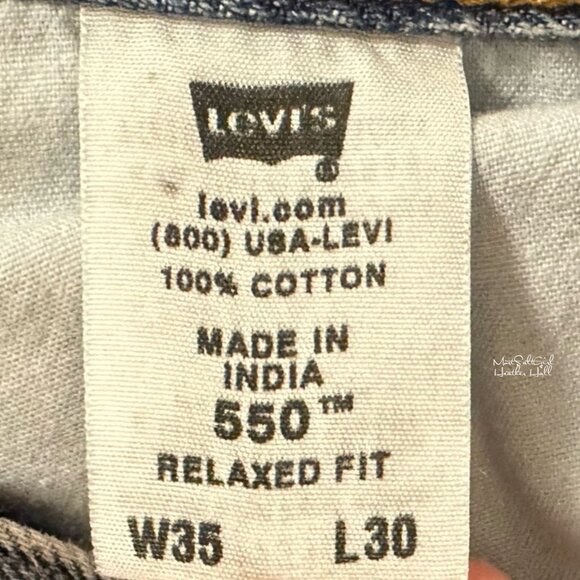 Levi's 550 Classic Style Relaxed Fit Jeans Size 35/30 - Picture 7 of 9